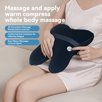 Entspannungsmassage-Kissen mit Vibration und Luftdruck, Nacken- und Lendenwirbelstütze, Massagegerät mit Mehrfach-Vibrationsmodi und Wärmefunktion