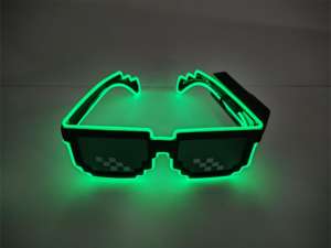 نظارات دي جي راف كرنفال للحفلات مصنوعة من بلاستيك النايون ومزودة بإضاءة LED نظارات شمسية متعددة الألوان للحفلات - Product Image 3