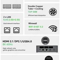 Mini PC para Juegos Topton, AMD Ryzen AI 9 HX 370 ES AI 7 H 350 ES, OCuLink, USB4, 2x2.5G LAN, 2xPCIe, Mini Computadora de Escritorio, Win11, WiFi6E