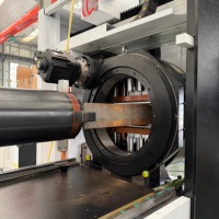 Mesin Pemotong Pipa Laser Serat CNC 1500W Opsional untuk Pipa Logam Baja Bulat dan Persegi