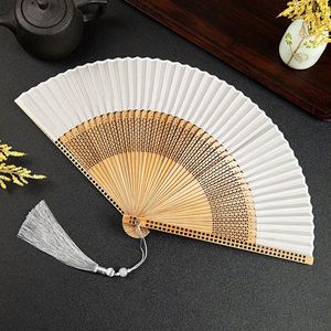 Éventail pliant en bambou de style japonais traditionnel, écologique, naturel, fait main, imprimé sur mesure, avec motifs de tuiles de mahjong, artisanat chinois peint - Product Image 4