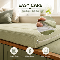 Coussin de siège ergonomique personnalisé 100 % coton pour banc de fenêtre, armoire de rangement et projets de sièges intérieurs
