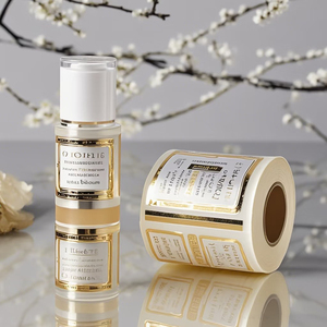 Étiquette autocollante personnalisée imperméable pour flacon de <span class=keywords><strong>parfum</strong></span>, étiquette privée pour cosmétiques, étiquette blanche en PP pour produits - Product Image 2