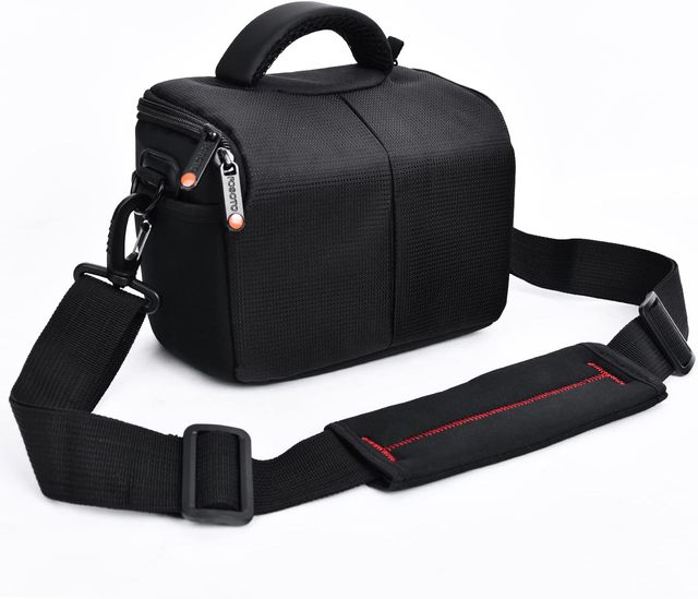 Compact Nylon Camera Shoulder Bag With Rain Cover for Canon Sony Panasonic Mirrorless DSLR Travel Photography