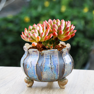 Bonsaï potshot vente à la main argile grand <span class=keywords><strong>pot</strong></span> à bonsaï en <span class=keywords><strong>céramique</strong></span> émaillée pots de jardin extérieur grands pots pour succulent - Product Image 4