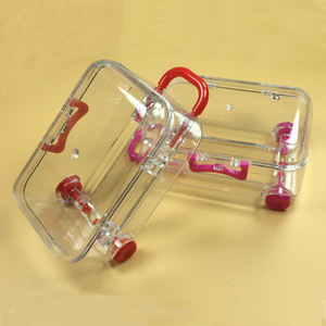 Boîtes cadeaux en plastique transparentes personnalisées, mini dossiers, design en matériaux recyclés, boîte à bonbons, gaufrage, <span class=keywords><strong>d</strong></span>écoration de fête <span class=keywords><strong>d</strong></span>'<span class=keywords><strong>anniversaire</strong></span> - Product Image 2