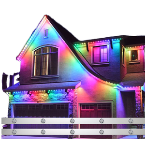 12V IP68 nhôm ngoài trời LED Pixel điểm đèn RGBW kỳ nghỉ giáng sinh đá quý theo dõi & cảnh quan Vĩnh viễn eave chiếu sáng - Product Image 1