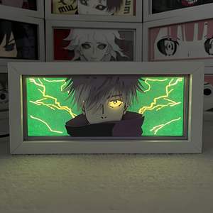 Boîtes lumineuses Anime GOJO RGB multicolores, lampe LED à découpe de papier, figurines de dessins animés faites à la main, lumière pour la décoration de la chambre, cadeau pour les otaku - Product Image 1
