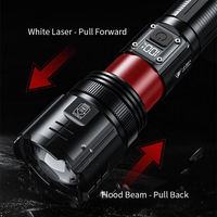 Lampe torche puissante en gros d'usine, haute luminosité, zoom variable Type-C, IPX4, pour recherche et sauvetage en extérieur, lumière d'urgence