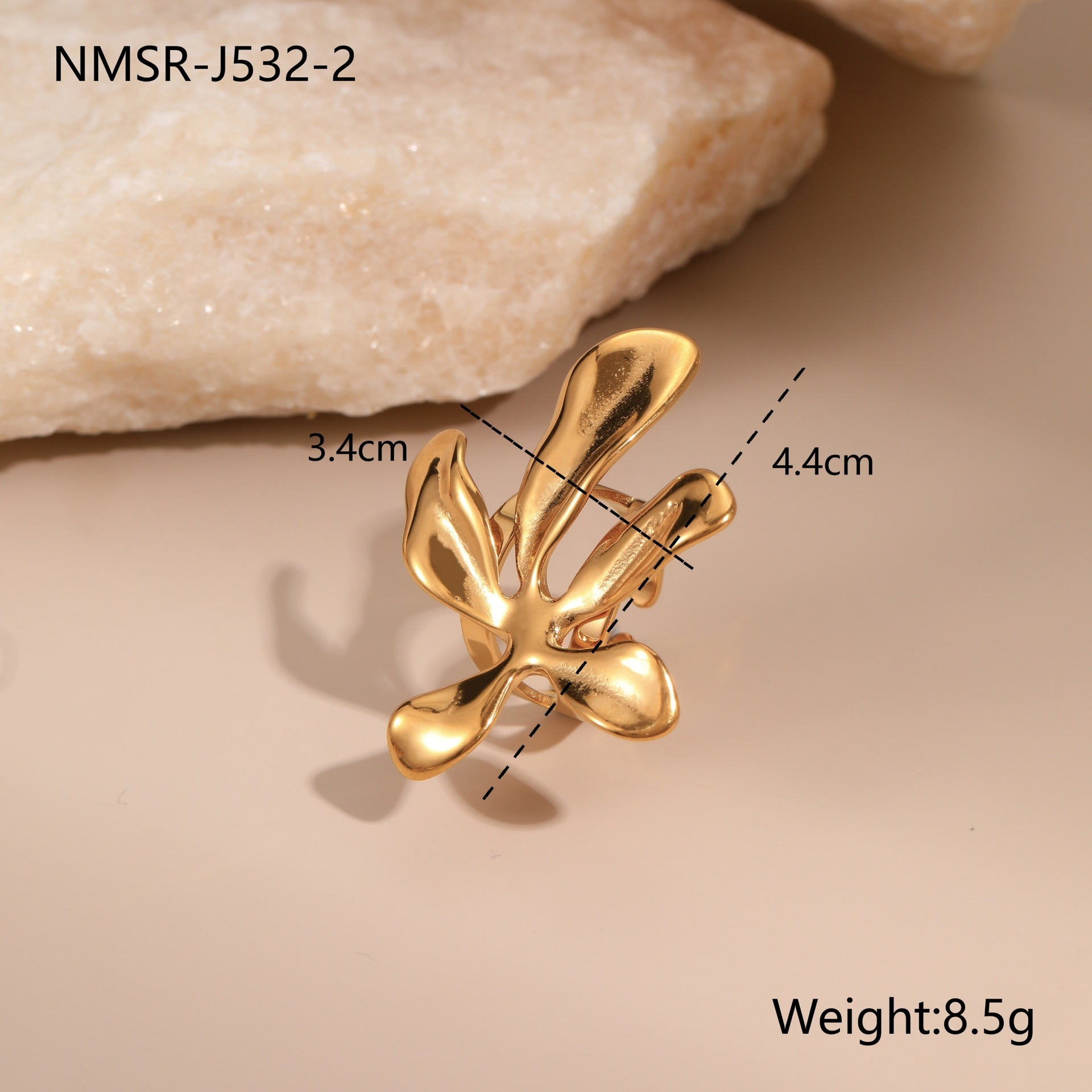 NMSR-J532-2 Golden Flower ring