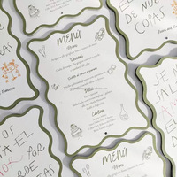 Tarjetas de Felicitación de Boda de Lujo Personalizadas para Hoteles y Restaurantes, Impresas Digitalmente en Relieve sobre Papel de Arte y Cartulina, Hechas en China