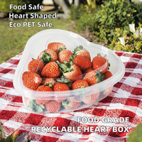 Hartvormige transparante plastic fruitverpakking, op maat gemaakte clamshell blisterverpakking voor aardbeien en ander vers fruit.