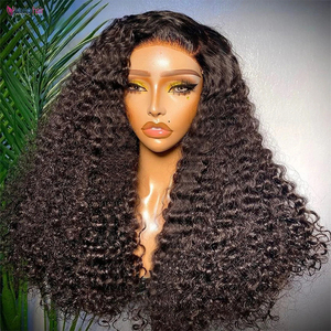 Miến điện PIXIE xoăn HD Swiss ren phía trước Tóc Giả lớp biểu bì phù hợp tóc thô sâu kinky xoăn sóng nước tóc giả tóc con người ren phía trước - Product Image 2