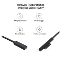 Connexion Surface 15V 3A au câble de charge rapide de type C PD pour Microsoft Surface Pro 8 7 6 5 4 3 Go 3 2 1 ordinateur portable 4 3 2 1