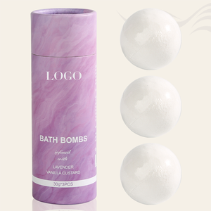 Set de Regalo de Bombas de Baño Efervescentes Naturales Hechas a Mano, Relajantes, de 30G*3, con Aromaterapia de Vainilla y Lavanda, Hidratantes, con Caja de Regalo - Product Image 1