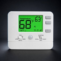 Thermostat de pompe à chaleur 2H1C 24V avec capteur PIR, ventilateur à deux vitesses, thermostat HVAC multi-étapes pour chauffage et refroidissement uniquement