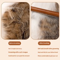 Brosse de toilettage pour chat en acier inoxydable, démêlante et anti-chute pour poils longs, brosse lissante à dents fines pour chien et animal de compagnie