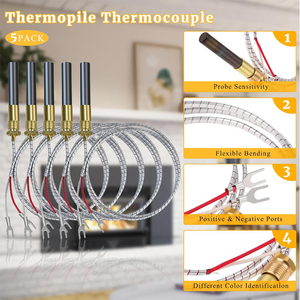 Sensor Termopar de 24 Pulgadas Resistente a la Temperatura, 750mv, para Chimenea - Product Image 6