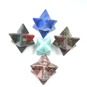 Natural gemstone Agate Merkaba Star Six Pointed Star Of David Reiki Healing Energy Stone Melcaba