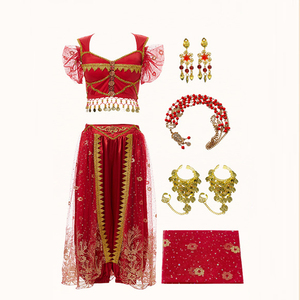 Exótico adulto chica Cosplay Jasmine <span class=keywords><strong>princesa</strong></span> Ropa de baile Disfraces para Niñas suministros de actuación de danza india - Product Image 3