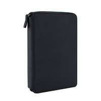 Portefeuille de transport étui pour ordinateur portable porte-documents porte-documents en cuir véritable fermeture éclair sac à main