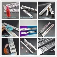 Molde de aluminio para lápiz labial, personalizado, mecanizado por CNC, con forma ondulada y diseño distintivo de borde curvo tipo pico de pájaro