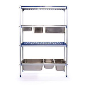 4 Tier Aluminum <b>Storage</b> Rack Commercial Heavy Duty Aluminum Shelving Unit - Product Image 2