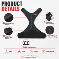 Attelle de cheville réglable en silicone OEM, manchon de compression pour fasciite plantaire, soutien antidérapant pour le pied