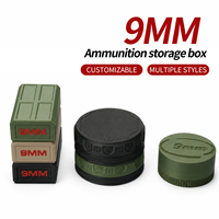 Différents modèles de boîtes et étuis de rangement pour munitions de 9 mm, portables et compacts, accessoires de tir et de chasse