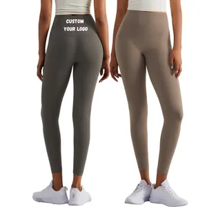 Pantalon de Yoga doux pour femmes, taille haute, contrôle du ventre, Leggings de gymnastique extensibles à 4 voies, Leggings athlétiques d'entraînement - Product Image 1