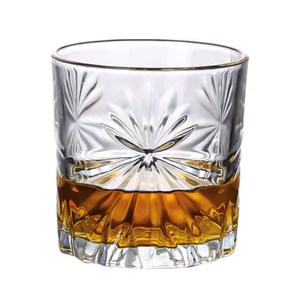 Amazon Hot Sale Lead Free Machine Made Classic Thick Bottom Drink Whiskey Glass