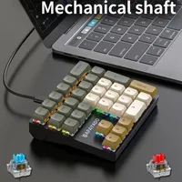 Clavier numérique filaire APAYADO K33, 33 touches, mini clavier numérique mécanique, éclairage coloré pour les travailleurs de la finance et de la comptabilité