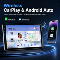 KSOY-T100 Radio Android 9 Inci Universal Multimedia Mobil Nirkabel Carplay GPS Navigasi HiCar Kamera AHD Layar Sentuh RDS FM TF