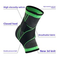 Support de Cheville Réglable Compression Cheville Brace Protecteur pour Courir Football Basketball Nylon Tricoté Gym Bandage Cheville Sangle