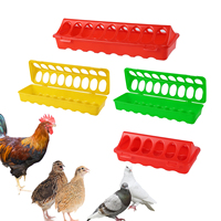 Mangeoire à Volaille et Oiseaux Rabattable de 20/30/40/50 cm, Abreuvoir au Sol pour Poulets, Faisans et Autres Volatiles