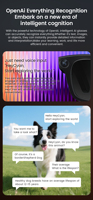 Lunettes intelligentes avec caméra et assistant vocal IA, traduction, enregistrement vidéo sans fil, photographie, caméra 800W, appel BT, Wifi, hommes, femmes
