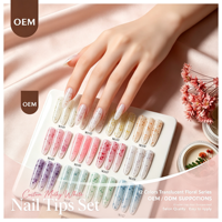 Miss Gooey Summer Sheer Milky Floral Hema/tpo Free 12Colors Milky White Base Gel Extension Hard Gel Polish for Nail Salon