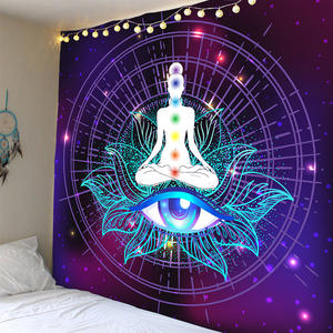 Third Eye Mysterious Hamsa Hand Wandteppiche Wand dekoration Spirituelles <span class=keywords><strong>Tarot</strong></span> Blue Evil Eye Tapisserie - Product Image 2