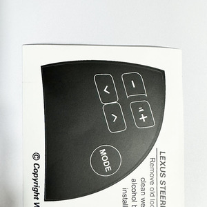 Pegatina de reparación de botones del volante Lexus para ES350 2007-2012, adhesivo de PVC negro - Product Image 2