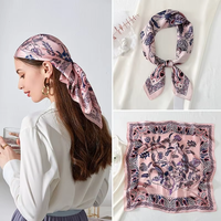 Foulards en soie de mûrier 100% Design Paisley classique personnalisé pour femmes et hommes taille carrée moyenne 70*70 cm