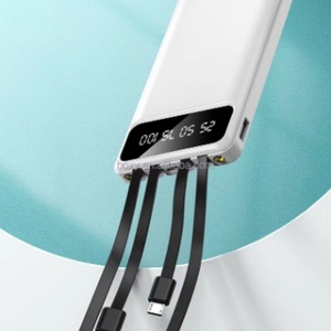 Batterie externe 4-en-1 5000/10000mAh, chargeur tout-en-un avec câbles intégrés et double ports |   Batterie portable pour téléphones - Product Image 3
