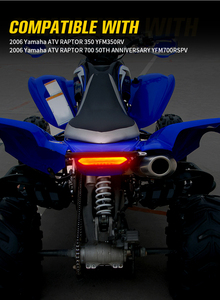 Accesorios para ATV Yamaha <span class=keywords><strong>Raptor</strong></span> <span class=keywords><strong>700</strong></span> 700R 2009-2018 YFZ450R YFZ450X, Luz Trasera Roja, Lámparas Traseras LED, Luz de Freno y Luces de Señalización - Product Image 5
