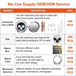 カスタムメンズウォッチMontres De Luxeファッション日本クォーツクロノグラフリストウォッチロゴ付きステンレススチールケースラグジュアリーウォッチ - Product Image 3