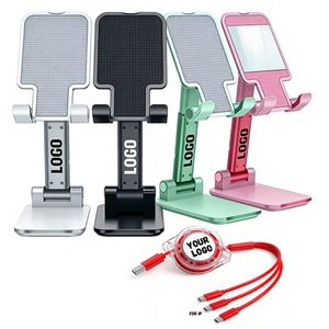 Wholesale Custom Logo Promo Gift Adjustable Folding Mobile Stand Universal Desktop <b>Tablet</b> <b>Holder</b> for All Phone - Product Image 1