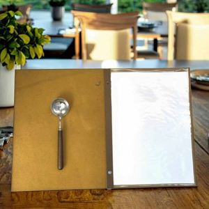 Folio de Menú A4 de Cuero PU Duradero con Logotipo Grabado, Encuadernación con Tornillos, Hojas para Regalos de Bienvenida, Restaurantes y Eventos - Product Image 4