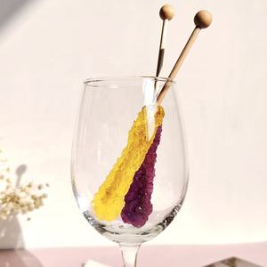 Mariage aromatisé aux fruits <span class=keywords><strong>sucette</strong></span> assortie bâton de roche cristal sur un bâton en bois - Product Image 1