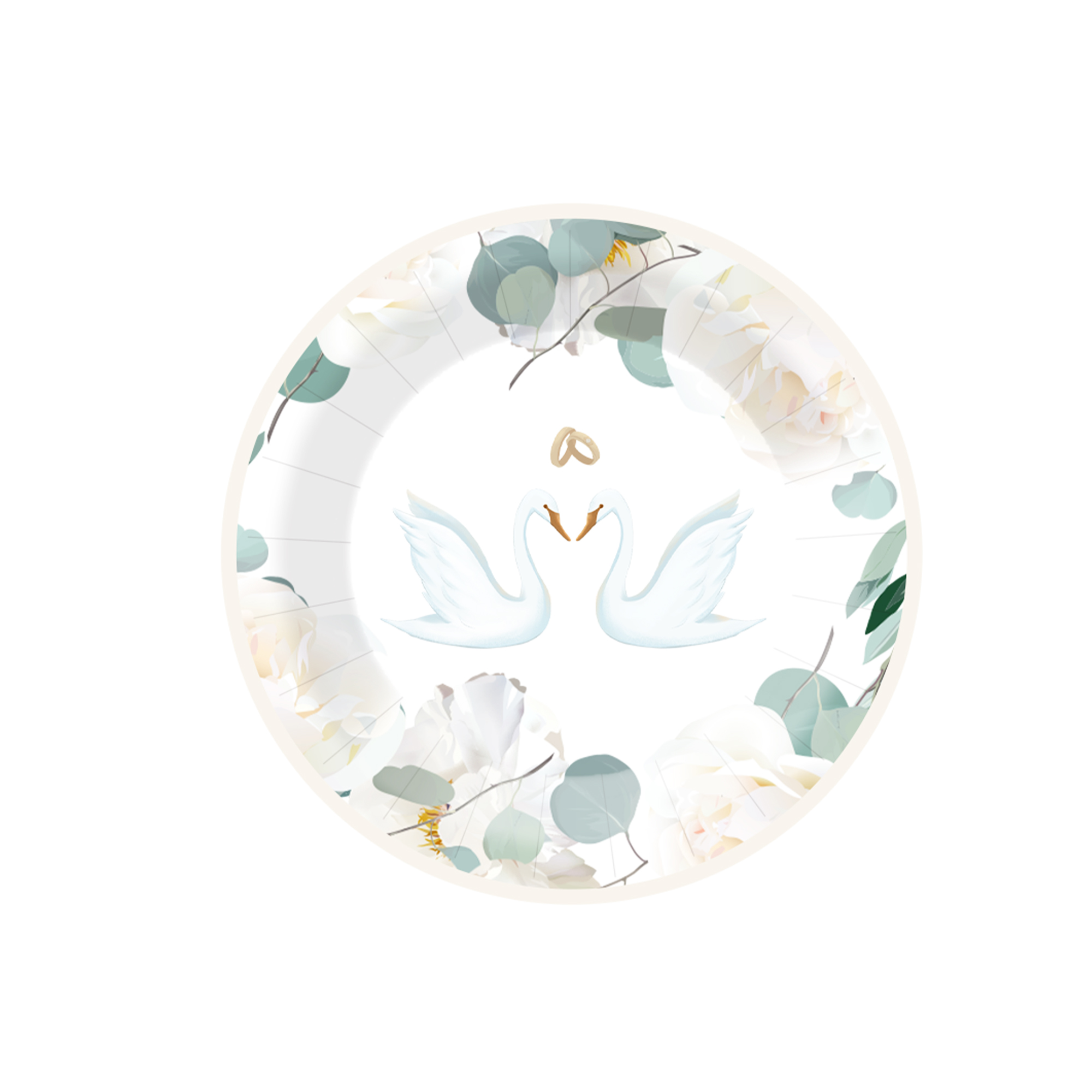 Plato de papel de 7 pulgadas * 8 piezas