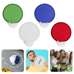 مخصص شخصية قابلة للطي مراوح اليد جولة قابلة للطي النايلون تحلق القرص الترويجي لعبة الهدايا النايلون المنبثقة تحلق القرص مع الحبل - Product Image 2