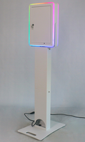 Photomaton carré pour mariage avec éclairage LED lumineux, photomaton détachable pour Surface Pro, idéal pour la location d'événements