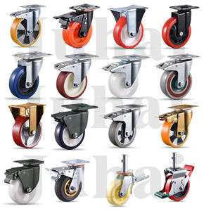 Heißer Verkauf 2/3 Zoll TPR 50 mm Lenkrollen aus Edelstahl, 360 Grad schwenkbare Lenkrolle aus Edelstahl - Product Image 4